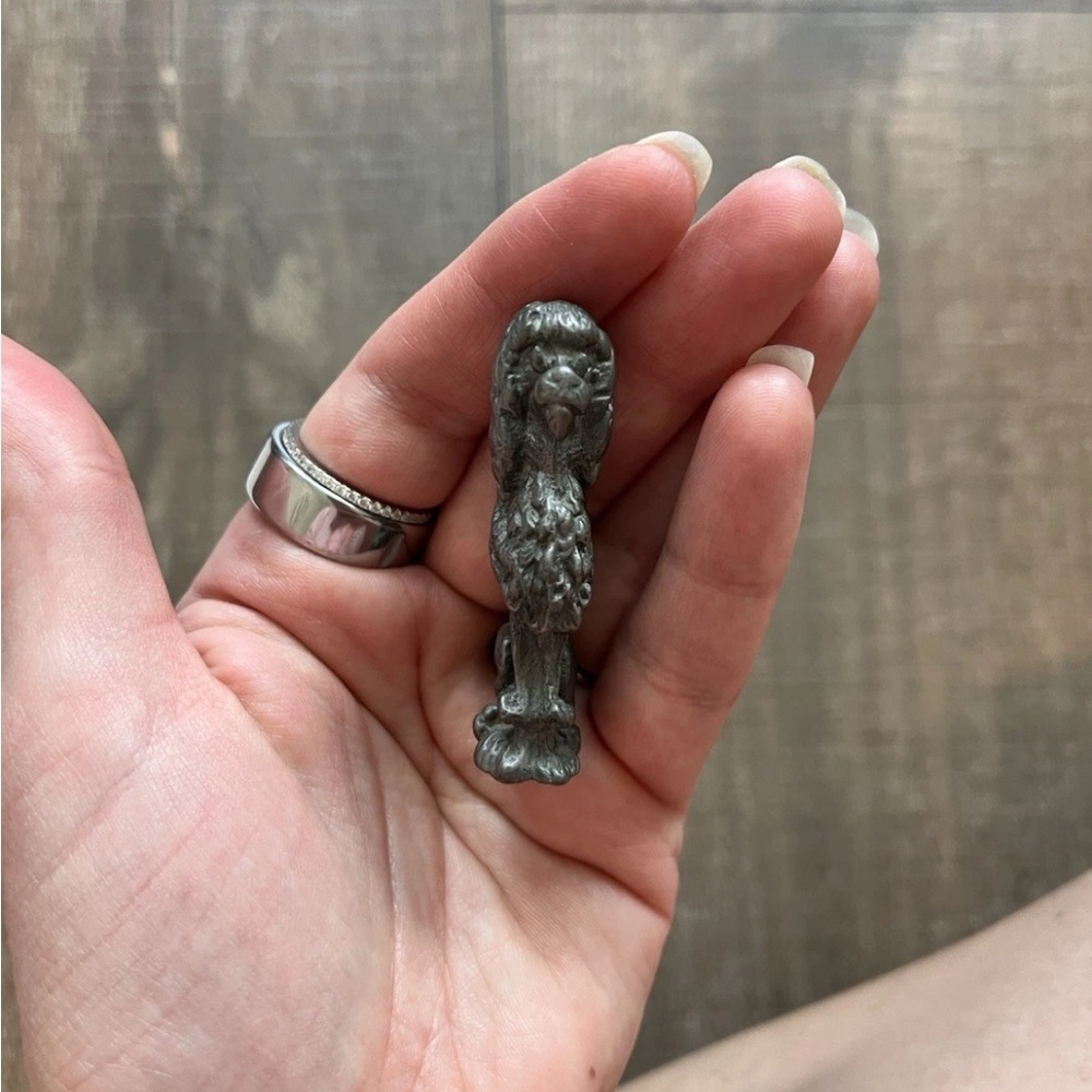 Silver Pewter Small french poodle Figurine